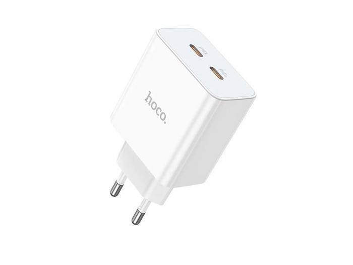 Зарядное устройство Hoco C108A Leader 2xUSB-C 3А PD35W QC3.0 White 6931474784438 - фото 1 - id-p212786435