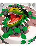 Вафельная печать на торт динозавры, фото 6