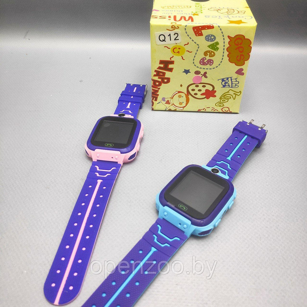 Детские умные часы Smart Baby Watch с gps Q12 Розовые с фиолетовым - фото 9 - id-p170108999