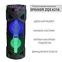 Портативная колонка BT Speaker ZQS-6216, с микрофоном, с пультом ДУ, фото 6