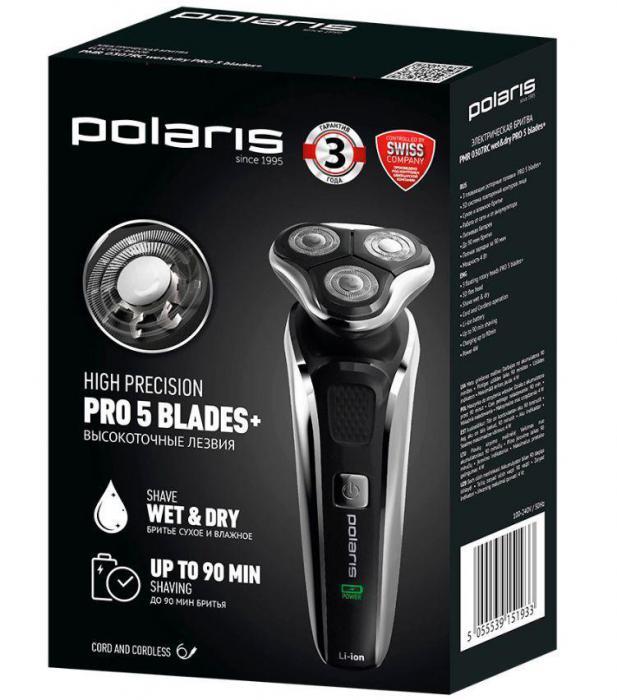 POLARIS PMR 0307RС WET&DRY PRO 5 BLADES+ черный/хром - фото 6 - id-p212787665