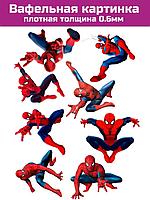 Вафельная картинка на торт Человек паук Spider Man