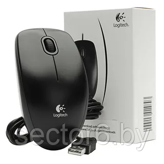 Мышь Logitech B100 Optical USB Mouse (910-003357)