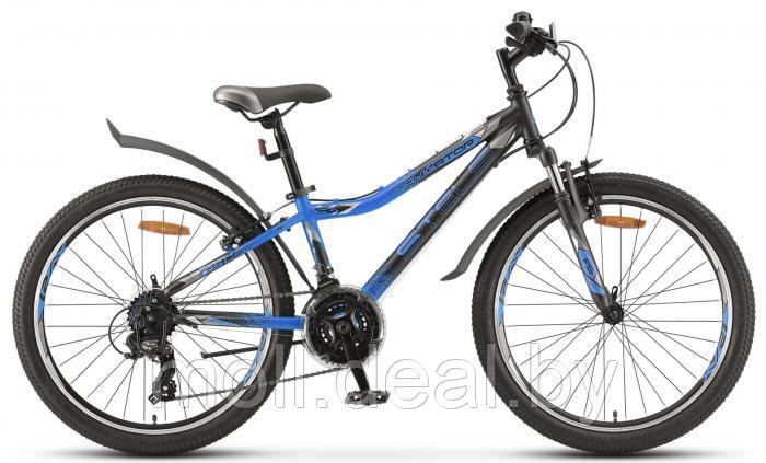 Велосипед 24" Stels Navigator 410 V V010 (рама 12) (21-ск.) Антрацитовый/черный, LU095419 - фото 1 - id-p211327453