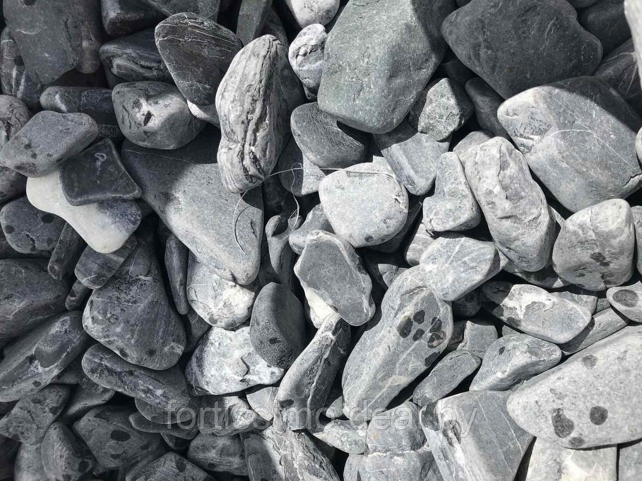 Щебень мраморный черный галтованный, 1 тонна МКР фр 20-40, 40-70 мм(ОПТ) - фото 2 - id-p211079646