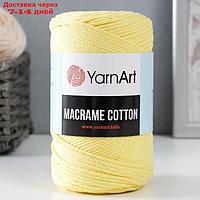 Пряжа "Macrame Cotton" 20% полиэстер, 80% хлопок 225м/250гр (754 св.жёлтый)