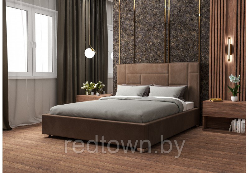 Кровать Неаполь 120, 140 , 160 , 180 см , с мягким изголовьем - фото 1 - id-p213225074