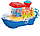 Детская игрушка прозрачный корабль со светом и звуком YJ388-67, развивающий детский катер с шестеренками, фото 3