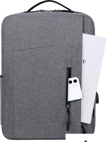 Городской рюкзак Miru Skinny 15.6 (серый) - фото 5 - id-p212154436