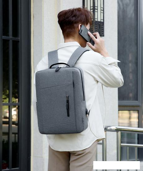 Городской рюкзак Miru Skinny 15.6 (серый) - фото 8 - id-p212154436