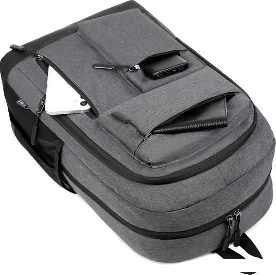 Городской рюкзак Miru Sallerus 15.6 (серый) - фото 7 - id-p212154442