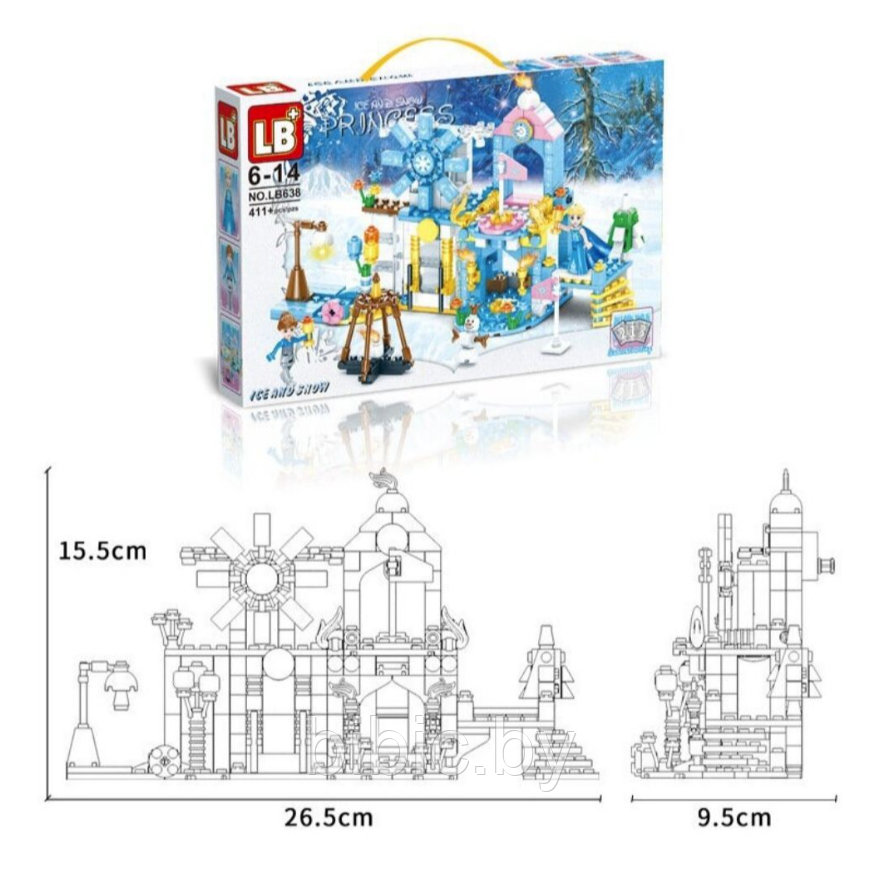 Детский конструктор для девочек Lego Замок Эльзы LB638, герои мультфильма Холодное сердце frozen, аналог лего - фото 3 - id-p213237516