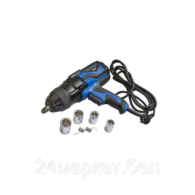 Rock FORCE RF-03071 Гайковерт ударный электрический 1/2" (230V, 1010W, 500Нм) с комплектом головок (17, 19, - фото 2 - id-p213216552