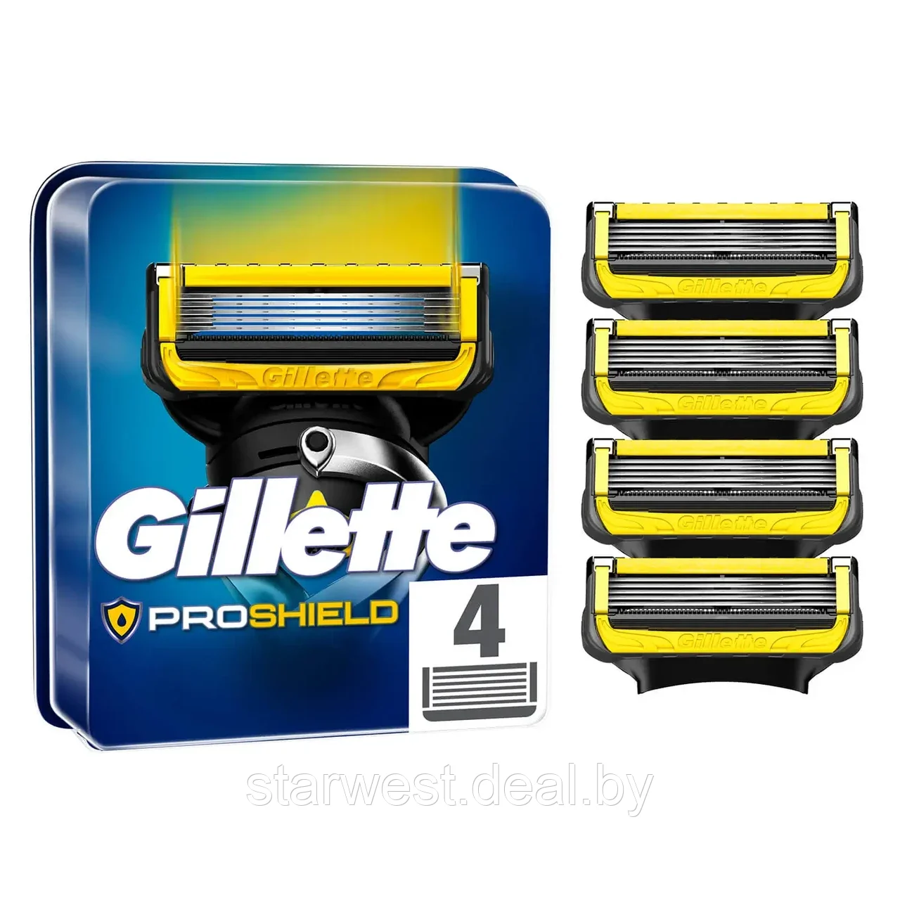 Gillette Fusion 5 Proshield 4 шт. Мужские сменные кассеты / лезвия для бритья - фото 1 - id-p172073103