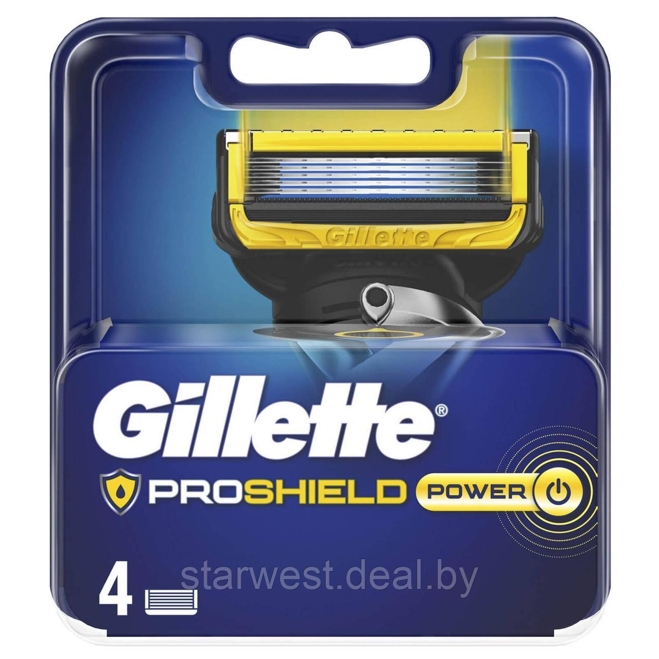 Gillette Fusion 5 Proshield Power 4 шт. Мужские сменные кассеты / лезвия для бритья - фото 2 - id-p213238909