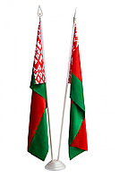 Подставка интерьерная для двух флагов, 265 см ("венге")