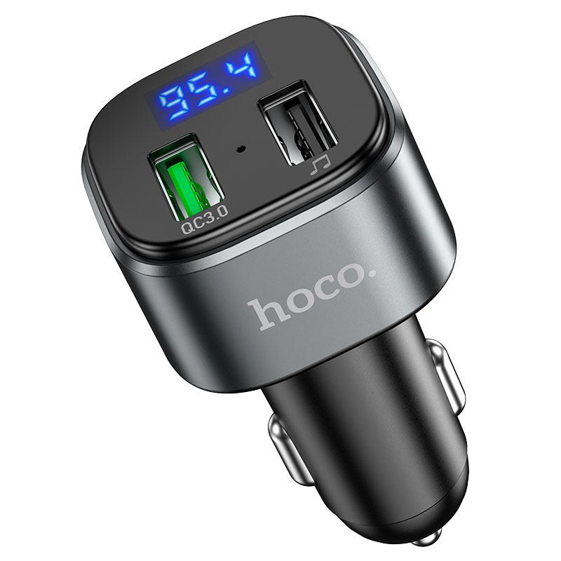 Автомобильный Bluetooth FM-проигрыватель - MP3 плеер HOCO E67, QC3.0, 1.5A, 2 USB, черный 556567 - фото 3 - id-p213239843