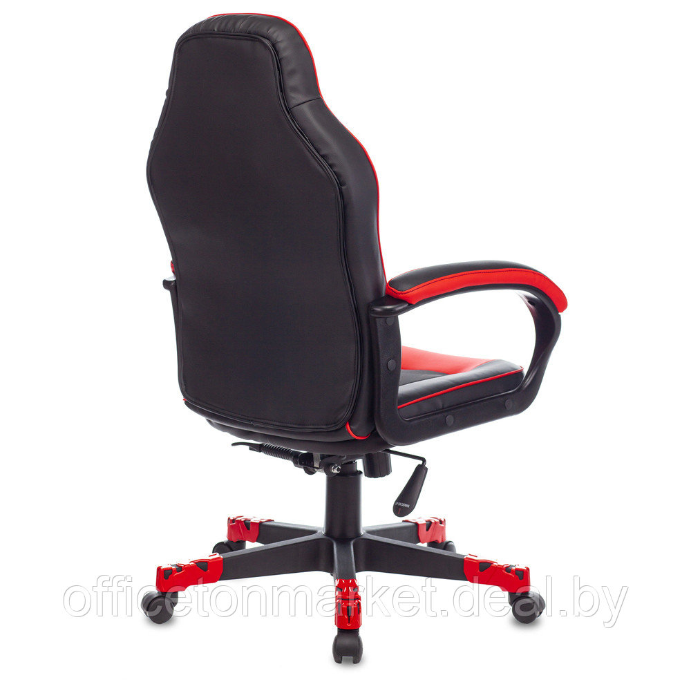 Кресло игровое "Zombie GAME 17", текстиль, экокожа, пластик, черный, красный - фото 4 - id-p211490065
