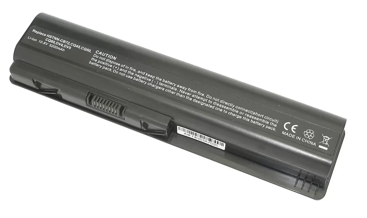 Аккумулятор (батарея) для ноутбука HP Pavilion DV4, Compaq CQ40, CQ45 (HSTNN-CB72) 52Wh, 10.8В, 5200мАч,