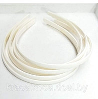 Обруч Ободок для волос 8 мм основа набор 6 шт пластмассовые Белый