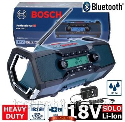 Аккумуляторное радио Bosch GPB 18V-2 C (06014A3000) 18V, без аккумулятора, от сети, Bluetooth - фото 1 - id-p213245085