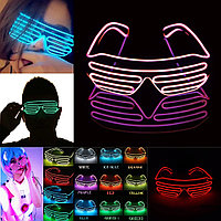 Светодиодные очки EL Wire для вечеринок с подсветкой (три режима подсветки)