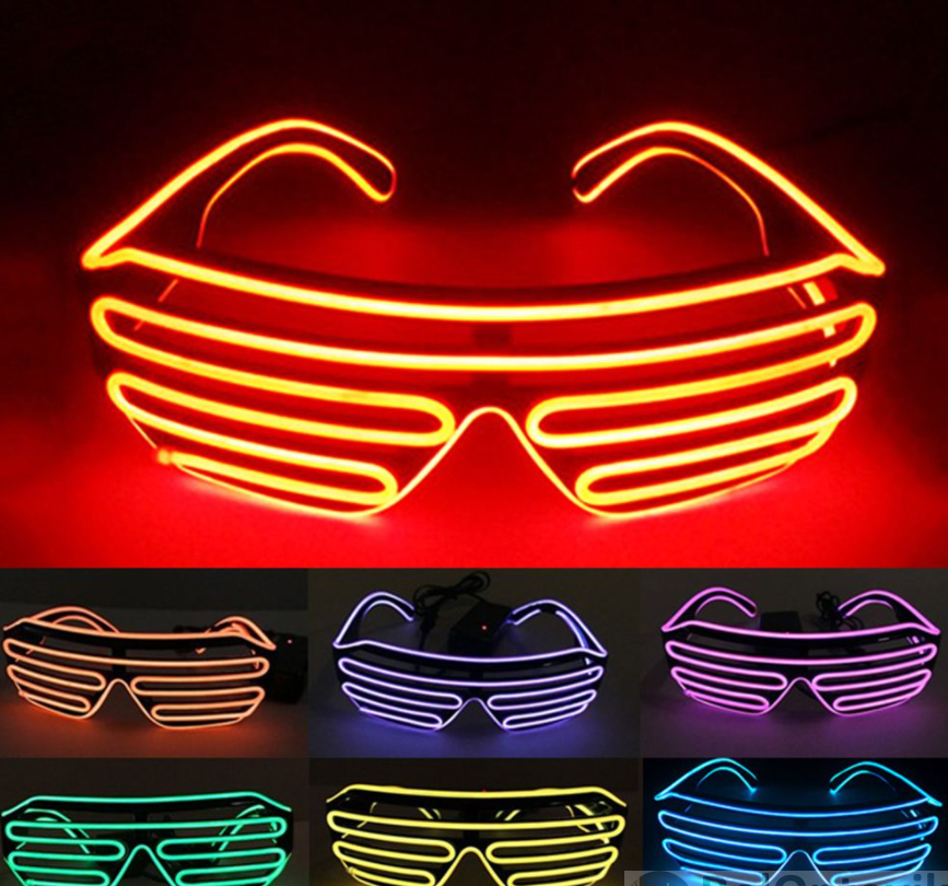 Светодиодные очки EL Wire для вечеринок с подсветкой (три режима подсветки) - фото 3 - id-p213265111