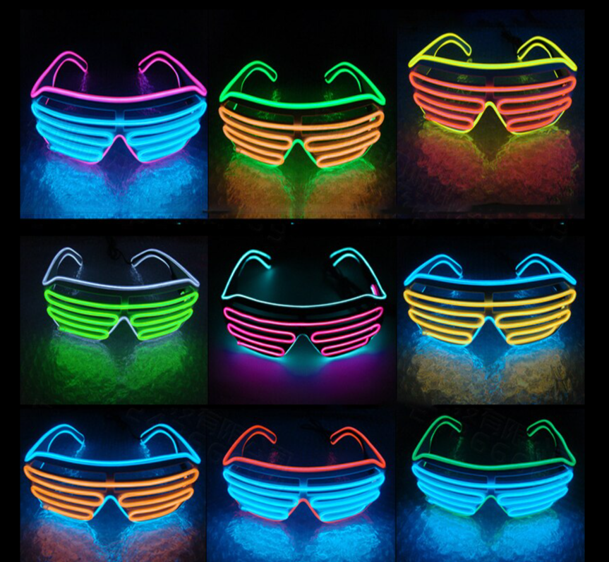 Светодиодные очки EL Wire для вечеринок с подсветкой (три режима подсветки) - фото 5 - id-p213265111