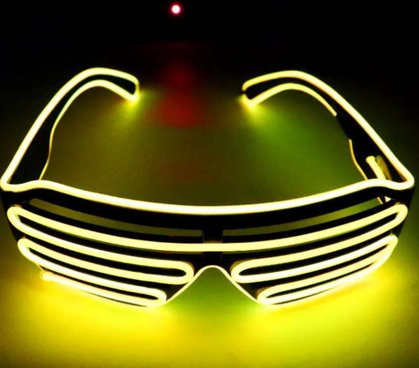 Светодиодные очки EL Wire для вечеринок с подсветкой (три режима подсветки) - фото 7 - id-p213265111