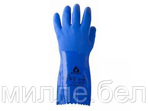 Перчатки К80 Щ50 х/б с покрытием ПВХ защитные промышлен., р-р 10/XL, синие, Jeta Safety (инд. уп.)