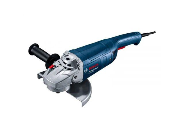 Двуручная углошлифмашина BOSCH GWS 2200 в кор. (2200 Вт, диск 180х22 мм, плавный пуск) - фото 1 - id-p208904239