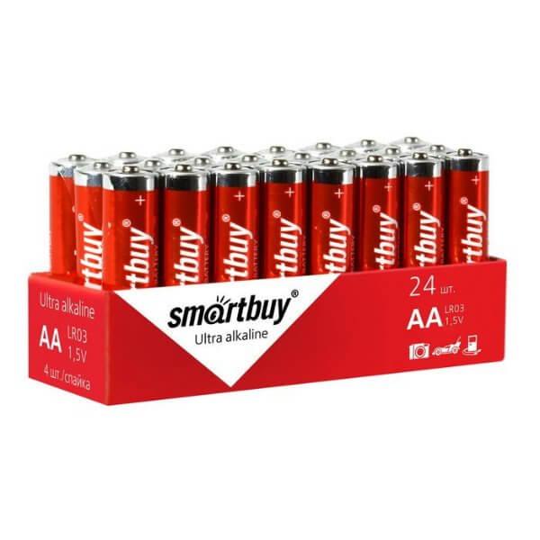 Батарейка алкалиновая LR6/4S Smartbuy, уп 4 шт - фото 1 - id-p212441669