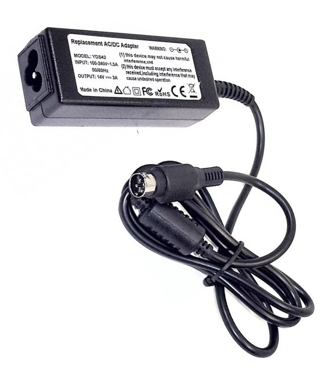 Блок питания (зарядное устройство) для телевизора (монитора) 14V, 3A, 42W (4-pin) - фото 1 - id-p213277225