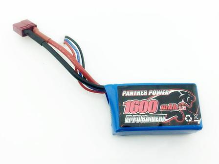 Аккумулятор Li-Po 1600mAh, 7,4V, T-plug для Remo Hobby 1/16, фото 2