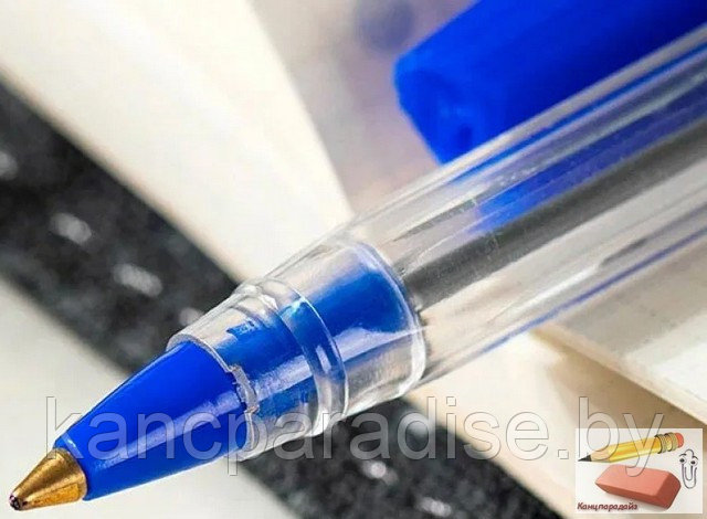 Ручка шариковая Deli Think, 0,7 мм., синяя, корпус прозрачный, арт. 3 EQ1-BL - фото 2 - id-p213278493
