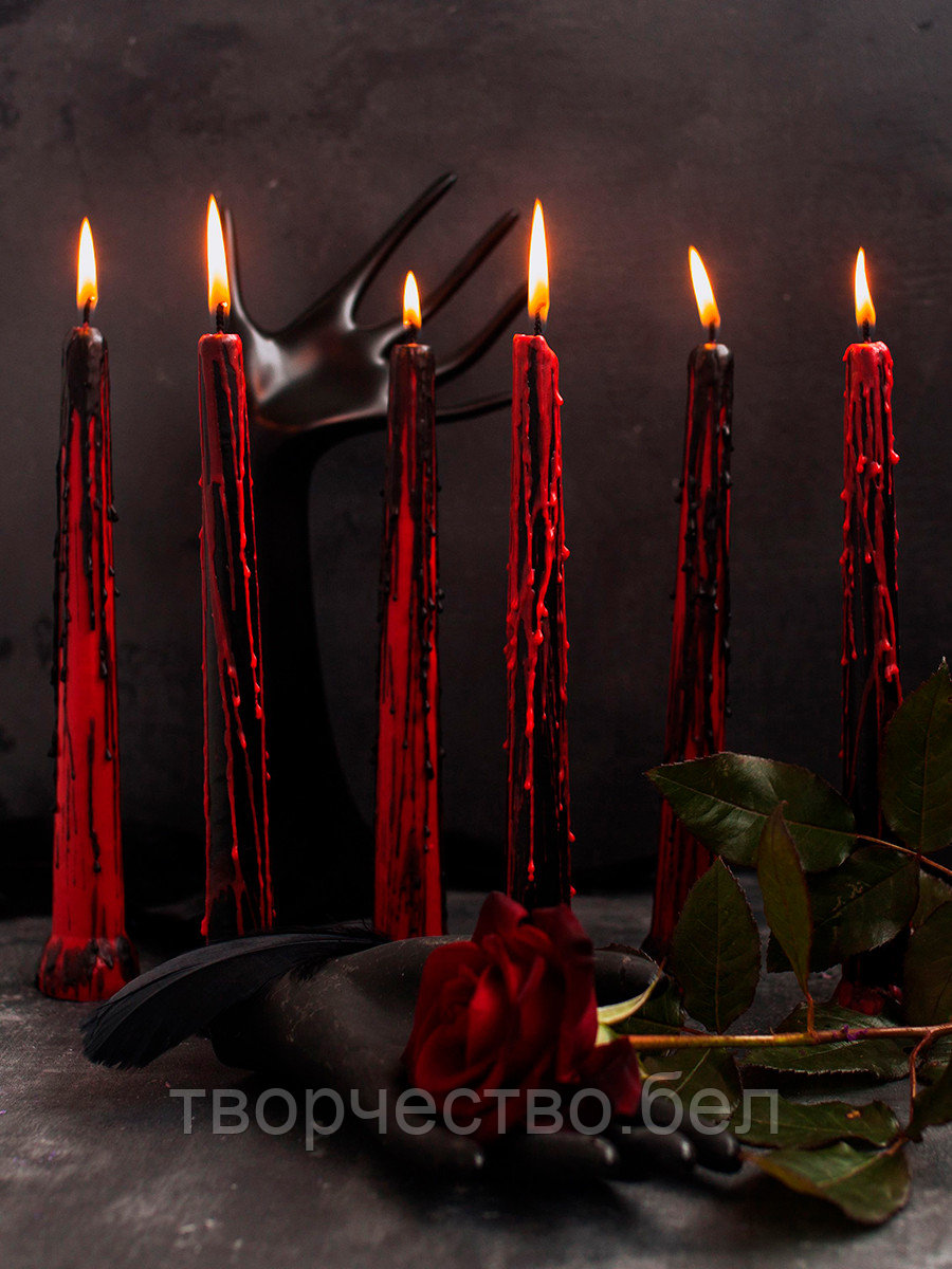 Набор свечей для Хэллоуина, halloween Red украшения декор - фото 1 - id-p213278855