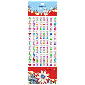 Наклейки-стразы акриловые 10*24см Darvish, DV-7732