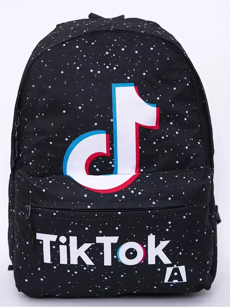 Подростковый молодежный рюкзак Tik Tok (чёрный) - фото 2 - id-p213239762