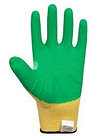 Перчатки Олива х/б с обливом (цвет зелено-желтый), фото 3