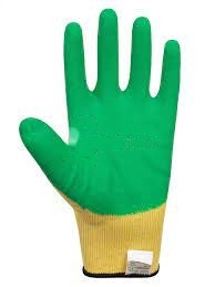 Перчатки Олива х/б с обливом (цвет зелено-желтый) - фото 3 - id-p213281794