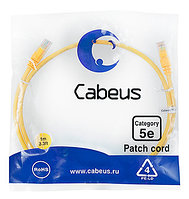 Патч-корд Cabeus PC-UTP-RJ45-Cat.5e-1m-YL Кат.5е 1 м желтый