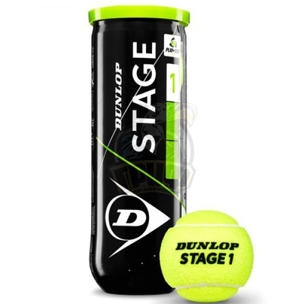 Мячи теннисные Dunlop Stage 1 Green (3 мяча в тубе) (арт. 622DN601338)