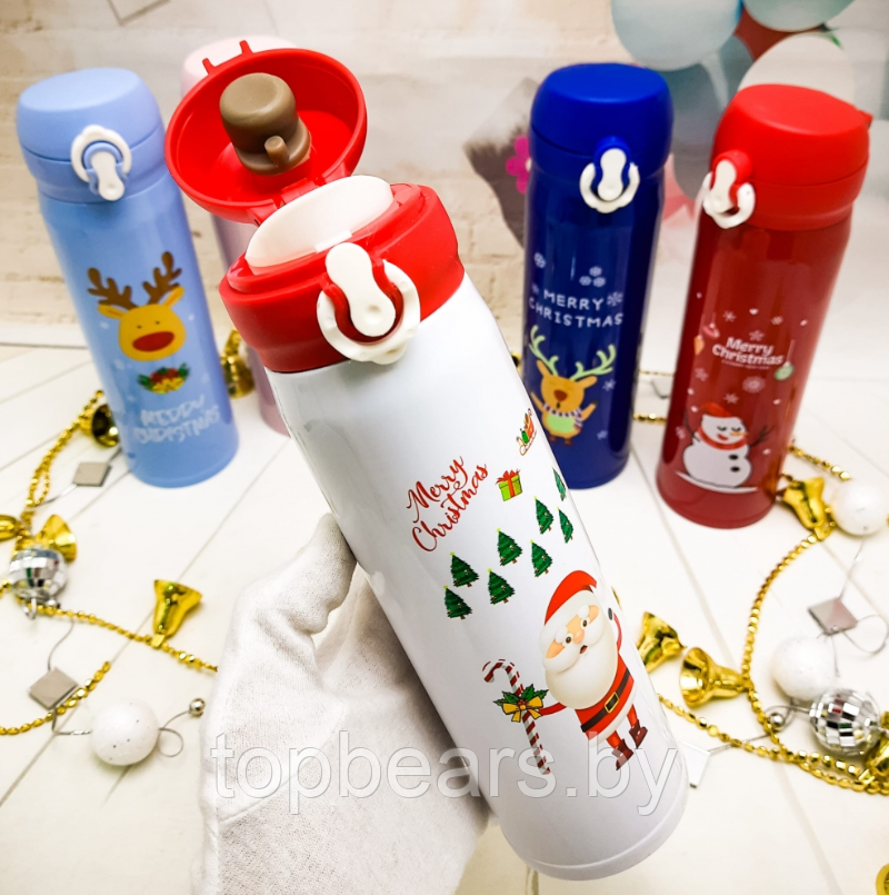 Уценка Термокружка Merry Christ, 500 ml / Термос праздничный Белая Дед Мороз - фото 4 - id-p213283308