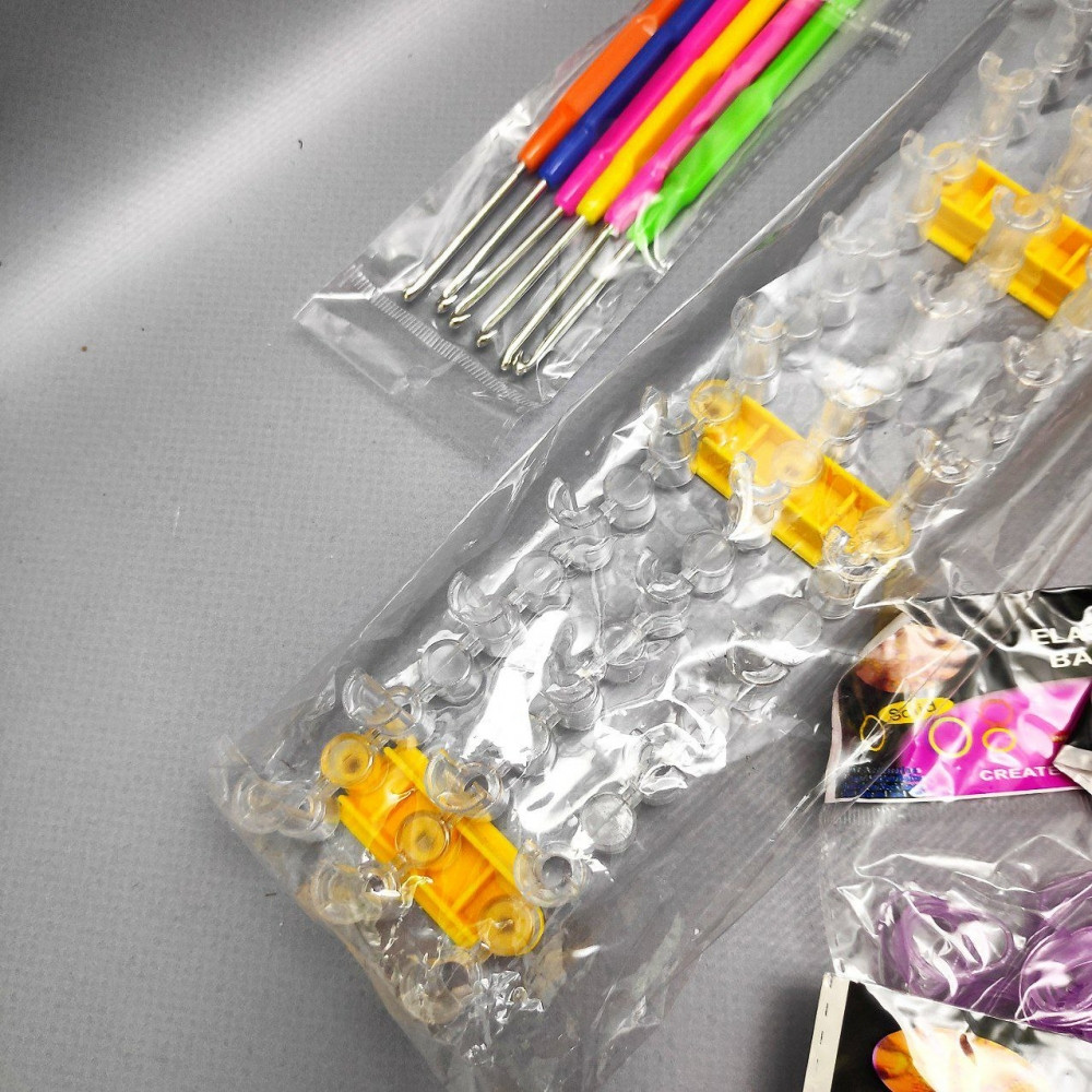 Набор для плетения резиночек со станком и крючками / 7800 резиночек, 6 крючков, 1 станок / Плетение браслетов, - фото 10 - id-p213283773