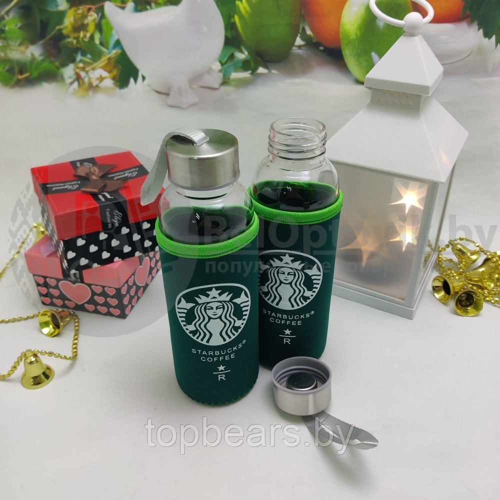 Бутылка для воды Starbucks coffee 300 мл в чехле - фото 8 - id-p213283947