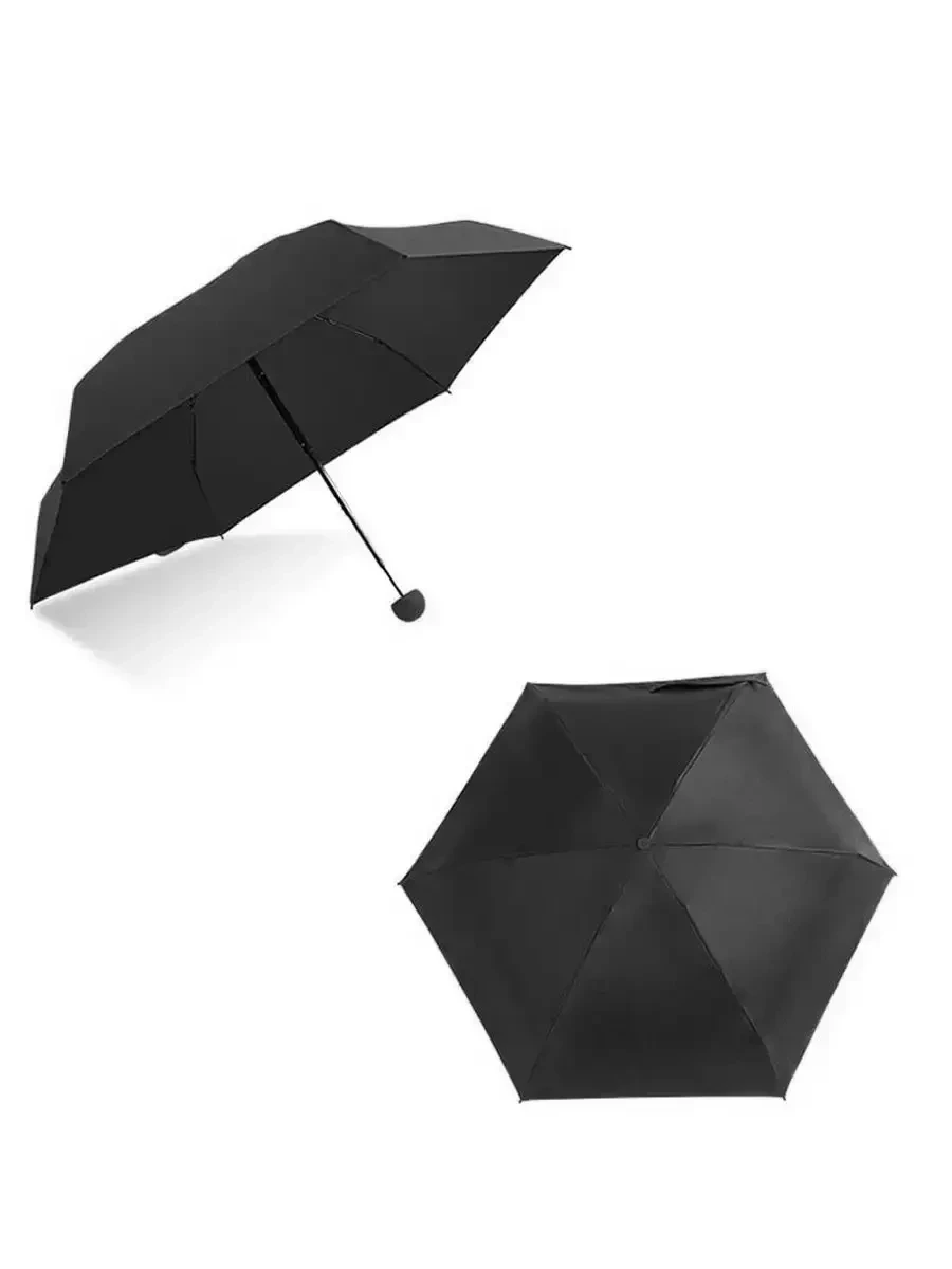 Универсальный карманный мини зонт в капсуле (чёрный) - фото 5 - id-p213245229