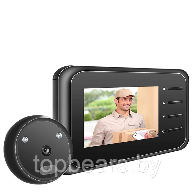 Умный видеоглазок для входной двери с экраном LCD 2.4 Intelligence Peephole (день/ночь, до 32 Gb) / - фото 2 - id-p204480413