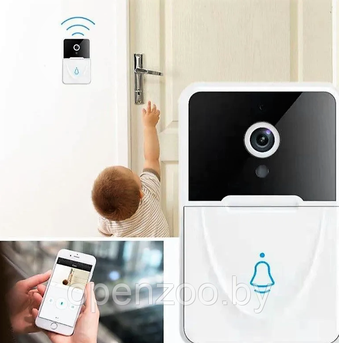 Умный беспроводной видеоглазок Mini Smart DOORBELL Wi-Fi управление (ночное видео, управление со смартфона) / - фото 2 - id-p207593429