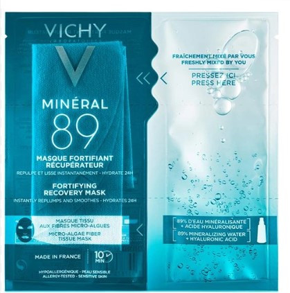 Экспресс-маска Vichy Виши Mineral 89 из микроводорослей для интенсивного увлажнения и укрепления барьера кожи, - фото 1 - id-p213288199