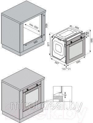 Электрический духовой шкаф Zorg Technology BE7 WH - фото 5 - id-p213289221
